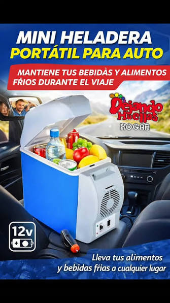 COOLER ELECTRICO PORTATIL PARA AUTO - CONSERVADOR DE BEBIDAS Y ALIMENTOS
